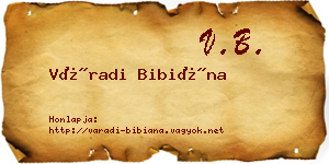 Váradi Bibiána névjegykártya